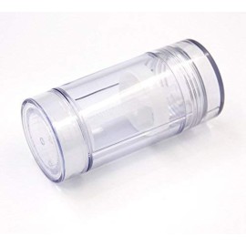Clear Empty Plastic Round Deodorant Containers,Round Shape Bottom Filling Stick Deodorant Container Twist Up Stick Tube (C)