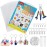 Auihiay 145 Pieces Shrink Plastic Sheet Kit Include 20 PCS Shrinky Paper with 125 PCS Keychains Accessories for Kids Creative Craft, Easter Mother Day Ornament