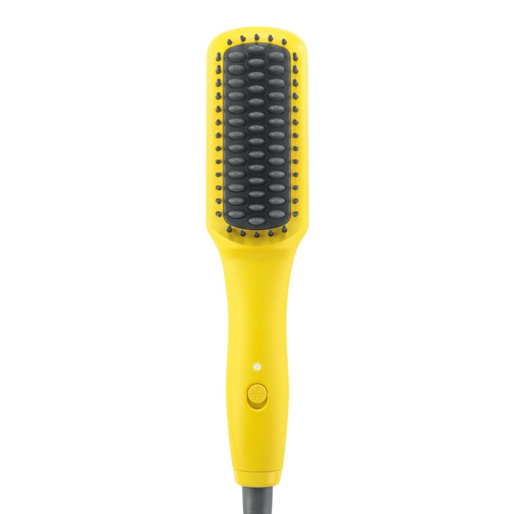 Drybar The Baby Brush Crush Mini Heated Straightening Brush, Corded Electric, Yellow