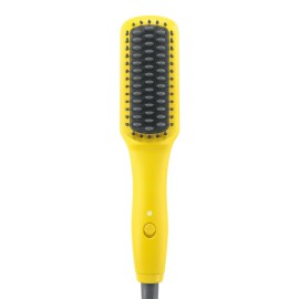 Drybar The Baby Brush Crush Mini Heated Straightening Brush, Corded Electric, Yellow