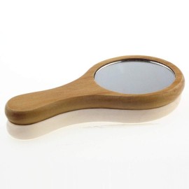 1 Piece Mini Portable Wood Makeup Mirror Handmade Portable Handle Round Cosmetic Mirror with Single Handle Personal Vanity Cosmetic Wooden Handheld Mirror, 7.1x 13.5cm 1 Piece Mini Portable Wood Makeup Mirror Handmade Portable Handle Round Cosmetic Mirror with Single Handle Personal Vanity Cosmetic Wooden Handheld Mirror, 7.1x 13.5cm