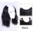 Medium Length 12 Wavy U-Shape Part Half Wig One Piece Clip in Hair Extension Black