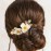 Yean Bride Flower Bridal Hair Comb Gold Leaf Wedding Hair Piece Floral Hair Accessories for Women and Girls (Gold)