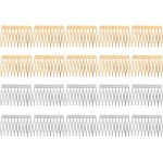 20 Pcs 10 Teeth Hair Combs Metal Blank Hair Side Combs Clips DIY Hair Accessories for Women and Girls, DIY Hair Bows Making