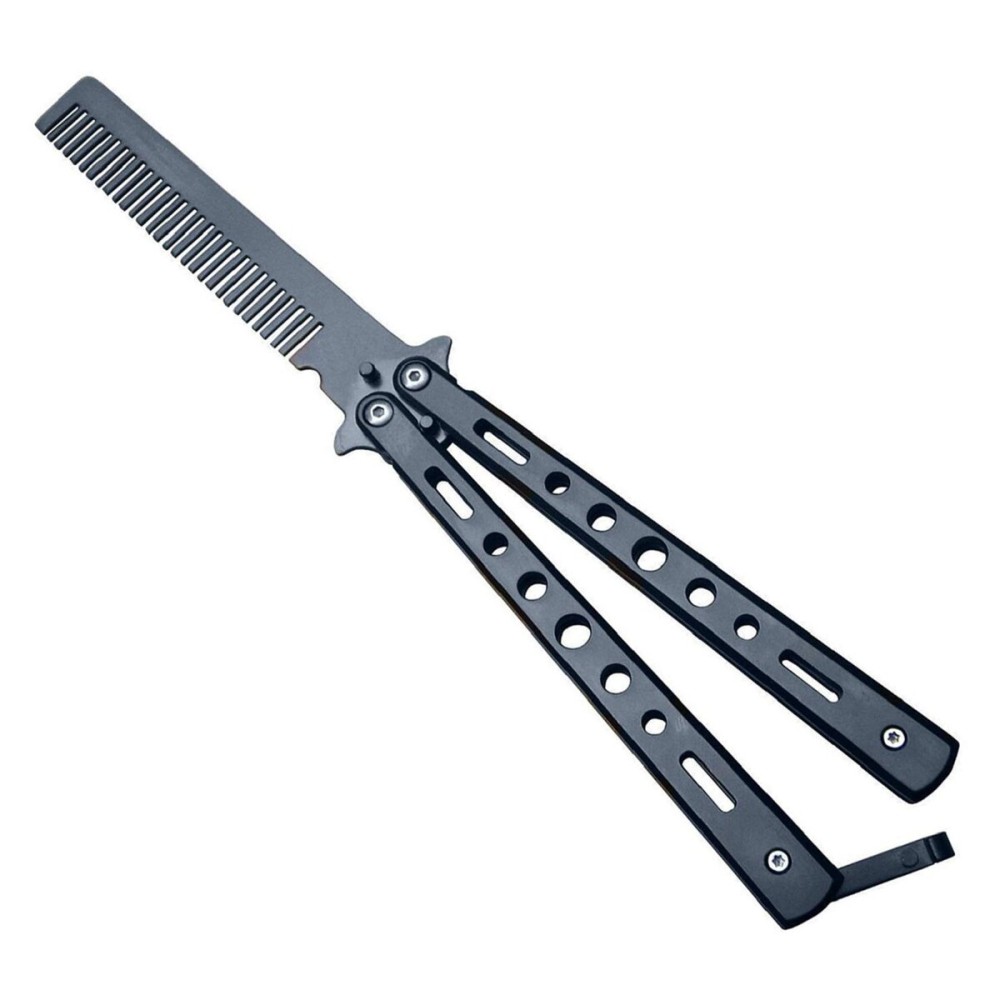 Harlorki Sport Indoor Outdoor Use Mini Portable Foldable Stainless Steel Practice Training Butterfly Comb Hair Styling Tools Accessory Harlorki Sport Indoor Outdoor Use Mini Portable Foldable Stainless Steel Practice Training Butterfly Comb Hair Styling Tools Accessory