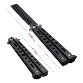 Harlorki Sport Indoor Outdoor Use Mini Portable Foldable Stainless Steel Practice Training Butterfly Comb Hair Styling Tools Accessory Harlorki Sport Indoor Outdoor Use Mini Portable Foldable Stainless Steel Practice Training Butterfly Comb Hair Styling Tools Accessory