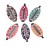 Fodattm Set of 6 Bohemia Style Wrapped Cloth Banana Hair Clip Hair Comb Hair Jaw Clips Plastic Fish Shape Hair Claw Hairgrip Hair Clincher for Women (Medium)
