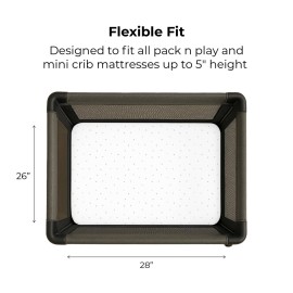 Ely\'s & Co. Pack N Play,Playard,Portable Crib Sheet 2-Pack Combed Jersey Cotton for Baby Boy or Baby Girl (Grey Dottie)