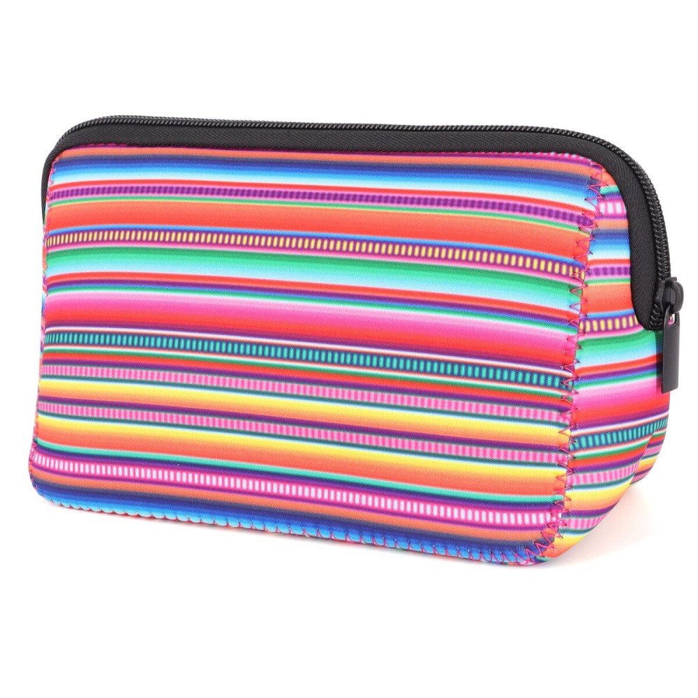 AJLTPA Cosmetic Bag Waterproof Neoprene Zipper Pouch Travel Portable Toiletry Makeup Bags Organizer Case for Women and Girls, Serape AJLTPA Cosmetic Bag Waterproof Neoprene Zipper Pouch Travel Portable Toiletry Makeup Bags Organizer Case for Women and Girls, Serape