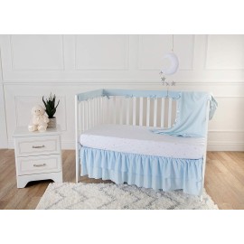 30x40 Fleece Baby Nursery Blanket with Satin Trim for Boys, Girls, and Unknown Gender Baby (Blue)