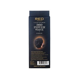 RED by KISS 360 Power Wave X Bow Wow Curved Palm Boar Brush 100% Natural Medium Soft Bristles (Club)