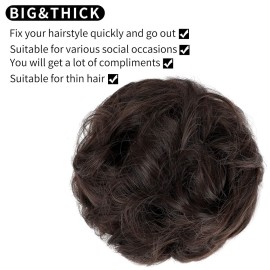 Messy Bun Hair Piece Hair Bun Thick Updo Scrunchies Hair Extensions Ponytail Hair Pieces for Women Girls Black&Dark Auburn Messy Bun Hair Piece Hair Bun Thick Updo Scrunchies Hair Extensions Ponytail Hair Pieces for Women Girls Black&Dark Auburn