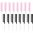 16 Pcs Rat Tail Comb Foiling Steel Pin Parting Fiber Heat Resistant Teasing Combs with Pintail for Women Girls Hair Styling(Black and Pink)