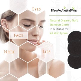 Reusable Makeup Remover Pads Black Washable - 10 Pack Organic Cotton Rounds for Face Eye with Laundry Bag, Facial Cleansing Cloth Towel, Make-Up Removal Wipes for All Skin Types Reusable Makeup Remover Pads Black Washable - 10 Pack Organic Cotton Rounds for Face Eye with Laundry Bag, Facial Cleansing Cloth Towel, Make-Up Removal Wipes for All Skin Types