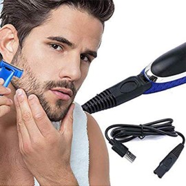 Shaver Head Replacement Charger and Brush for Electric Solo Shaver Cleaning Bursh USB Data Cable Power Trimmer Solo Head Replacement Charge Line (1Shaver Cord& Brush)