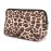 AJLTPA Cosmetic Bag Waterproof Neoprene Zipper Pouch Travel Portable Toiletry Makeup Bags Organizer Case for Women and Girls, Leopard