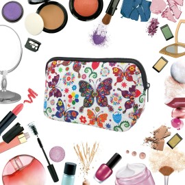 AJLTPA Cosmetic Bag Waterproof Neoprene Zipper Pouch Travel Portable Toiletry Makeup Bags Organizer Case for Women and Girls, Leopard AJLTPA Cosmetic Bag Waterproof Neoprene Zipper Pouch Travel Portable Toiletry Makeup Bags Organizer Case for Women and Girls, Leopard