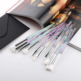 Kingtree Eyeshadow Makeup Brushes, 10PCS Crystal Brushes for Eye Makeup Premium Synthetic Bristles Eyeshadow Blending Crease Makeup Eye Brush Set, Professional Eyebrow Lip Make Up Tools Kingtree Eyeshadow Makeup Brushes, 10PCS Crystal Brushes for Eye Makeup Premium Synthetic Bristles Eyeshadow Blending Crease Makeup Eye Brush Set, Professional Eyebrow Lip Make Up Tools