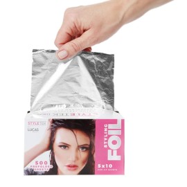 STYLETEK Salon Textured Foil 5 x 10 500 Prefolded Sheets HC-06115-500 (2 Pack)