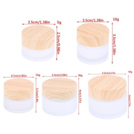 AKOAK 5g/10g/15g/30g/50g Reusable Glass Cream Bottle, Suitable for DIY, for Sampling Eye Shadow, Face Cream, Blush, Eye Cream, Sunscreen and Other Cosmetic Containers Bottle AKOAK 5g/10g/15g/30g/50g Reusable Glass Cream Bottle, Suitable for DIY, for Sampling Eye Shadow, Face Cream, Blush, Eye Cream, Sunscreen and Other Cosmetic Containers Bottle