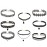 Liangzhou 8pcs/set Kids Chokers Children\'s Fashion Necklace Classic Chokers for Girl(multi-color,8pcs/set)