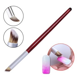 WOKOTO 4Pcs Ombre Nail Art Brush Set Double Head Nail Gradient Sponge Brushes For Nails Shading Pen Nail Brushes For Cleaning UV Gel Builder Kit Manicure Tools