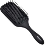 Giorgio Detangling Paddle Brush - Large Air Cushion Paddle Brush with Ball Tip Tourmaline Bristles - Anti Static Hair Care Tool for Men and Women, Wet or Dry - Black