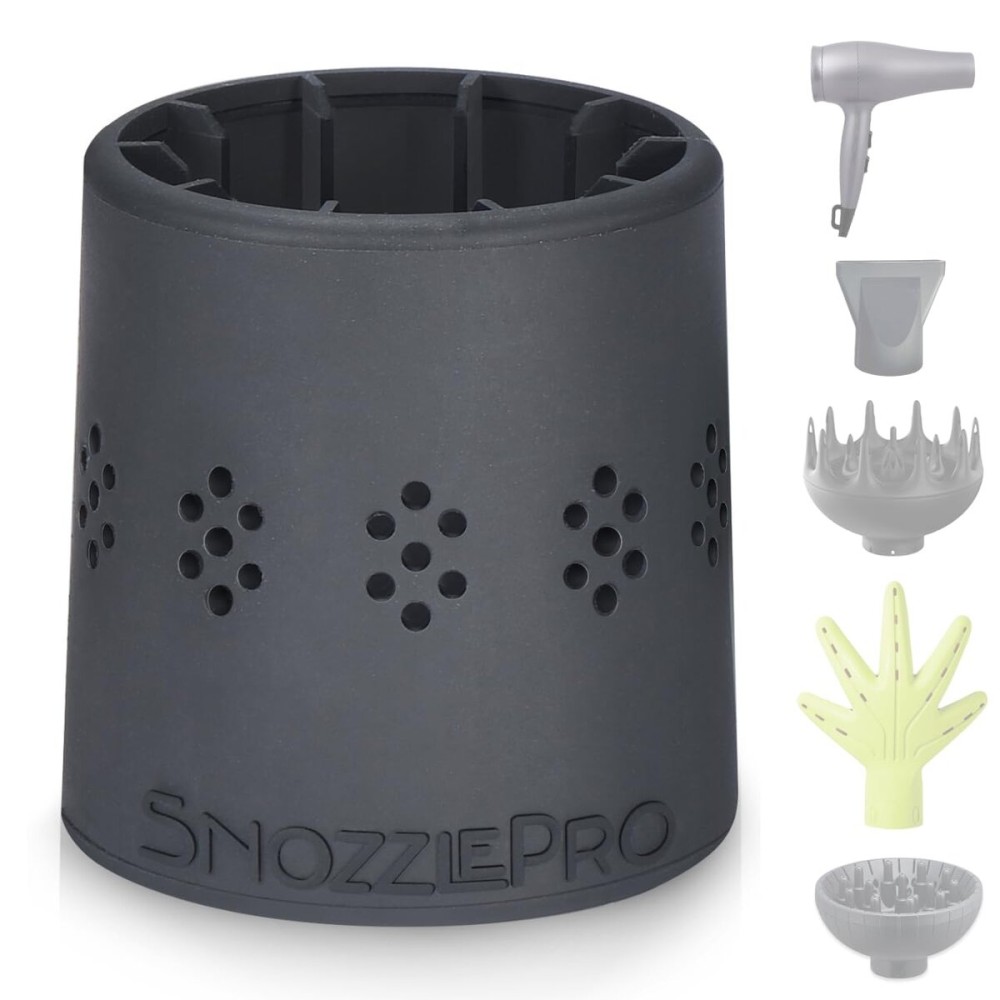 SnozzlePro Universal Hair Dryer Attachment Nozzle Adapter for Xtava Black Orchid Diffuser, Curly Hair Dryer Diffuser, Concentrator Nozzle Replacement, Fits Most Nozzle Diameters from 1.5 to 2.25