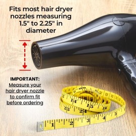 SnozzlePro Universal Hair Dryer Attachment Nozzle Adapter for Xtava Black Orchid Diffuser, Curly Hair Dryer Diffuser, Concentrator Nozzle Replacement, Fits Most Nozzle Diameters from 1.5 to 2.25