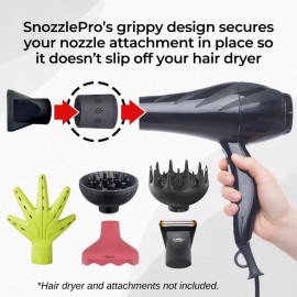 SnozzlePro Universal Hair Dryer Attachment Nozzle Adapter for Xtava Black Orchid Diffuser, Curly Hair Dryer Diffuser, Concentrator Nozzle Replacement, Fits Most Nozzle Diameters from 1.5 to 2.25