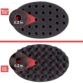 AIR TREE Magic Barber Sponge Brush Twist Hair For Wave,Dreadlock,Coils,Afro Curl As Hair Care Tool 2.8 IN Hole Diameter Suitable For Curly Hair (1 PCS) Small Holes