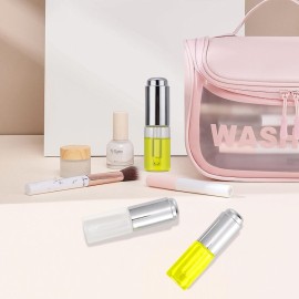 Ellbest 8Pcs 10 ml Clear Press Dropper Bottles, Empty Refillable Essential Oil Vials Perfume Cosmetic Container, Silver Cap Ellbest 8Pcs 10 ml Clear Press Dropper Bottles, Empty Refillable Essential Oil Vials Perfume Cosmetic Container, Silver Cap