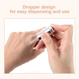 Ellbest 8Pcs 10 ml Clear Press Dropper Bottles, Empty Refillable Essential Oil Vials Perfume Cosmetic Container, Silver Cap Ellbest 8Pcs 10 ml Clear Press Dropper Bottles, Empty Refillable Essential Oil Vials Perfume Cosmetic Container, Silver Cap