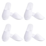 Haploon 24 Pairs Spa Slippers, Cotton Velvet Closed Toe Slippers Disposable Spa Slipper Fit for US Men Size 10 and Women Size 11 for Hotel, Home, Guest Use