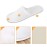 Haploon 24 Pairs Spa Slippers, Cotton Velvet Closed Toe Slippers Disposable Spa Slipper Fit for US Men Size 10 and Women Size 11 for Hotel, Home, Guest Use