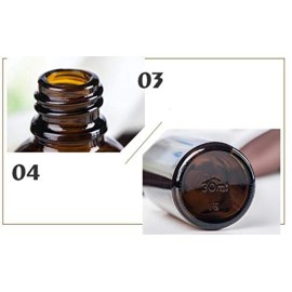 3 Pcs 100ml 3.5oz Refillable Empty Amber Glass Dropper Bottle Essential Oil Perfumes Sample Scale Bottle Container Vial Pot Jar with Glass Eye Dropper Dispenser for DIY Aromatherapy and Travel