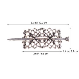 Viking Knot Hair Clips Alloy Retro Hair Slide Barrettes Hair for Long Hair