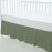 800 TC Sage Crib Skirt Dust Ruffle, 100% Egyptian Cotton, Nursery Crib Toddler (28 x 52 x 14) Bedding Skirt for Baby Boys or Girls