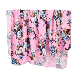 DRESHOW BQUBO 1 Pack Newborn Floral Receiving Blankets Newborn Baby Swaddling with Headbands or Hats Sleepsack Toddler Warm Shower Gift