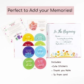 My Pregnancy Journal and Baby Memory Book with Stickers - Baby Scrapbook and Photo Album - Perfect Pregnancy Gifts for First Time Moms - Pregnancy Journal Memory Book