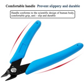 AKOAK 1 Pack Stainless Steel Nail Art Scissors, Rhinestone Remover, Metal Chain, Cutter, 5 Diagonal Pliers, Manicure Tools