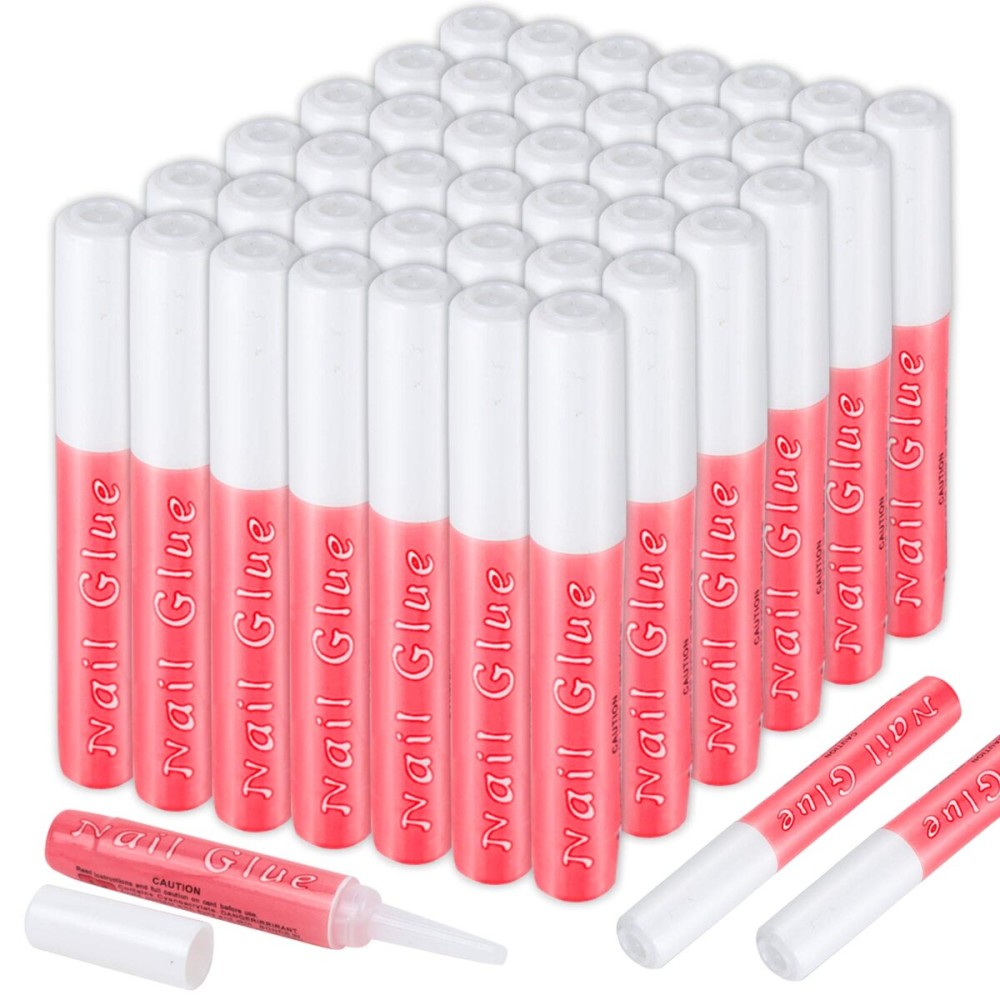 FANDAMEI 45 Pcs Nail Glue for Press Ons, 0.07 oz for Each Strong Nail Bond Glue for Nail Tips Acrylic NailsLong-Lasting for Press On Nails