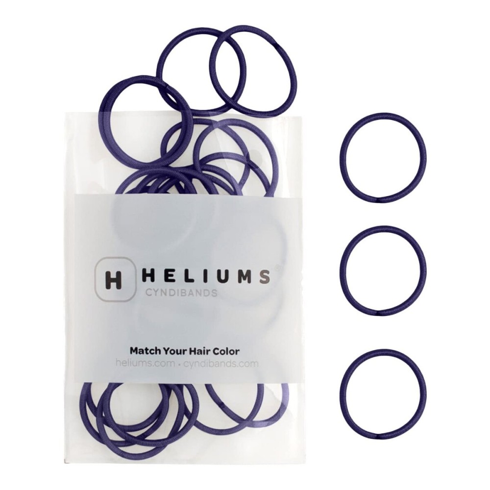 Heliums Small Hair Ties - Navy Blue - No Damage Mini 1 Inch Reusable 2mm Elastics for Thin Hair and Kids, Neutral Ponytail Holders - 48 Count Heliums Small Hair Ties - Navy Blue - No Damage Mini 1 Inch Reusable 2mm Elastics for Thin Hair and Kids, Neutral Ponytail Holders - 48 Count