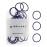 Heliums Small Hair Ties - Navy Blue - No Damage Mini 1 Inch Reusable 2mm Elastics for Thin Hair and Kids, Neutral Ponytail Holders - 48 Count