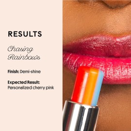 Winky Lux Rainbow Tri Tinted Lip Balm - Hydrating, Nourishing Lip Care with Jojoba Oil & Vitamin E, Sheer Pink Tint, Moisturizes & Softens Dry Lips, Buttery Soft with Juicy Finish