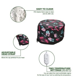 Alotlucky Hair Thermal Steamer Treatment SPA Cap Nourishing Care Hat with Adjustable Temperature Control,Moisturize and Nourish, Hair Care for Home Use(Black) Alotlucky Hair Thermal Steamer Treatment SPA Cap Nourishing Care Hat with Adjustable Temperature Control,Moisturize and Nourish, Hair Care for Home Use(Black)