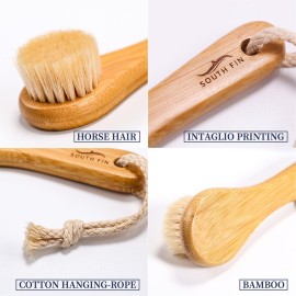 Facial Cleansing Brush, Natural Horsehair Exfoliator Face & Body Brush Wooden Handle, Dry Soft Brush for Smooth Radiant Skin, Lymphatic Drainage, Unclogging Pores, Reduce Swelling, Removing Blackhead Facial Cleansing Brush, Natural Horsehair Exfoliator Face & Body Brush Wooden Handle, Dry Soft Brush for Smooth Radiant Skin, Lymphatic Drainage, Unclogging Pores, Reduce Swelling, Removing Blackhead