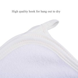 Microfiber Facial Cloths (Facial Towels), 8 Pack (12 x 12 inch), Super Absorbent, Quick Drying Fast, Soft, Eco-Friendly, for Facial Wash Cleansing, Make-up Removal, Baby and Travel (White)