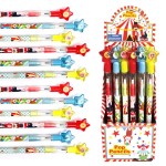 TINYMILLS 24 Pcs Circus Carnival Multi Point Stackable Pencil with Eraser for Circus Carnival Birthday Party Favor Prize Carnival Goodie Bag Stuffers