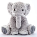 MorisMos Large Elephant Stuffed Animal, 19.6inch Soft Stuffed Elephant Plush Companion Gifts for Girls Boys, Gray